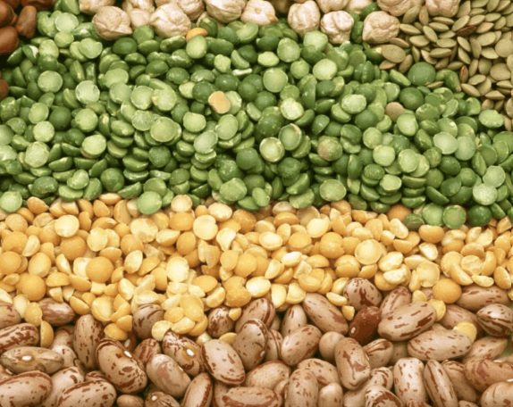 Split peas, lentils and beans